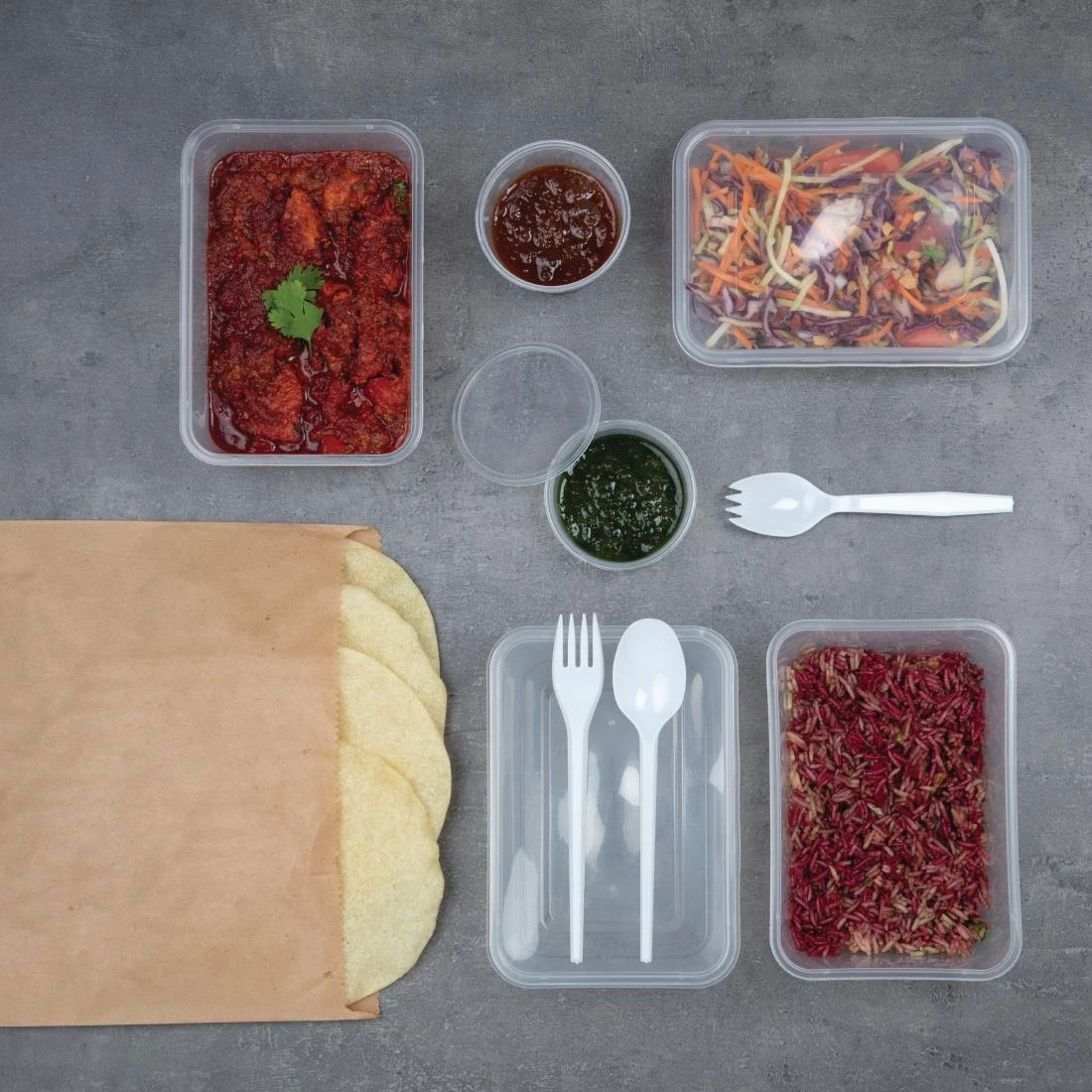 Fiesta Recyclable Plastic Microwavable Containers With Lid Medium 650ml (Pack Of 250) - Image 11