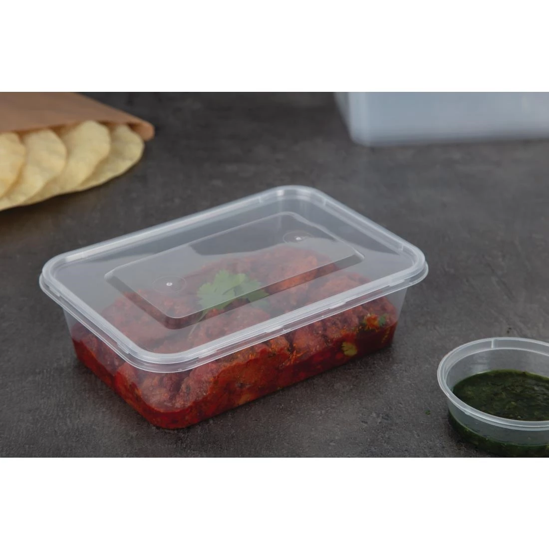 Fiesta Recyclable Plastic Microwavable Containers With Lid Medium 650ml (Pack Of 250) - Image 10