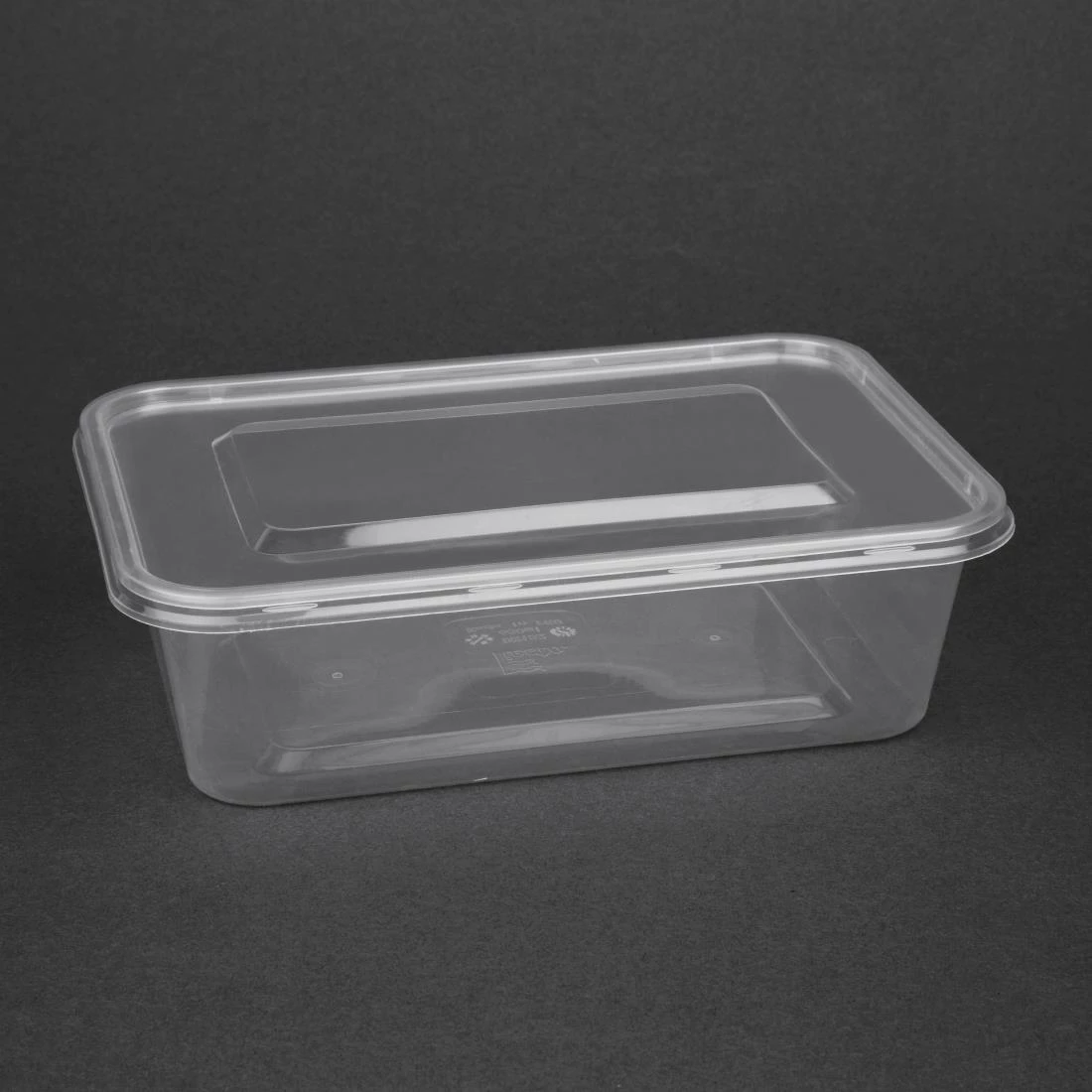 Fiesta Recyclable Plastic Microwavable Containers With Lid Medium 650ml (Pack Of 250)