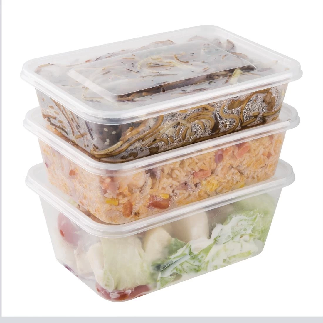 Fiesta Recyclable Plastic Microwavable Containers With Lid Medium 650ml (Pack Of 250) - Image 6