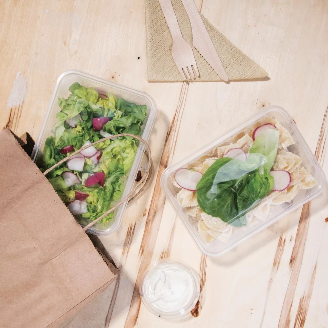 Fiesta Recyclable Plastic Microwavable Containers With Lid Medium 650ml (Pack Of 250) - Image 12