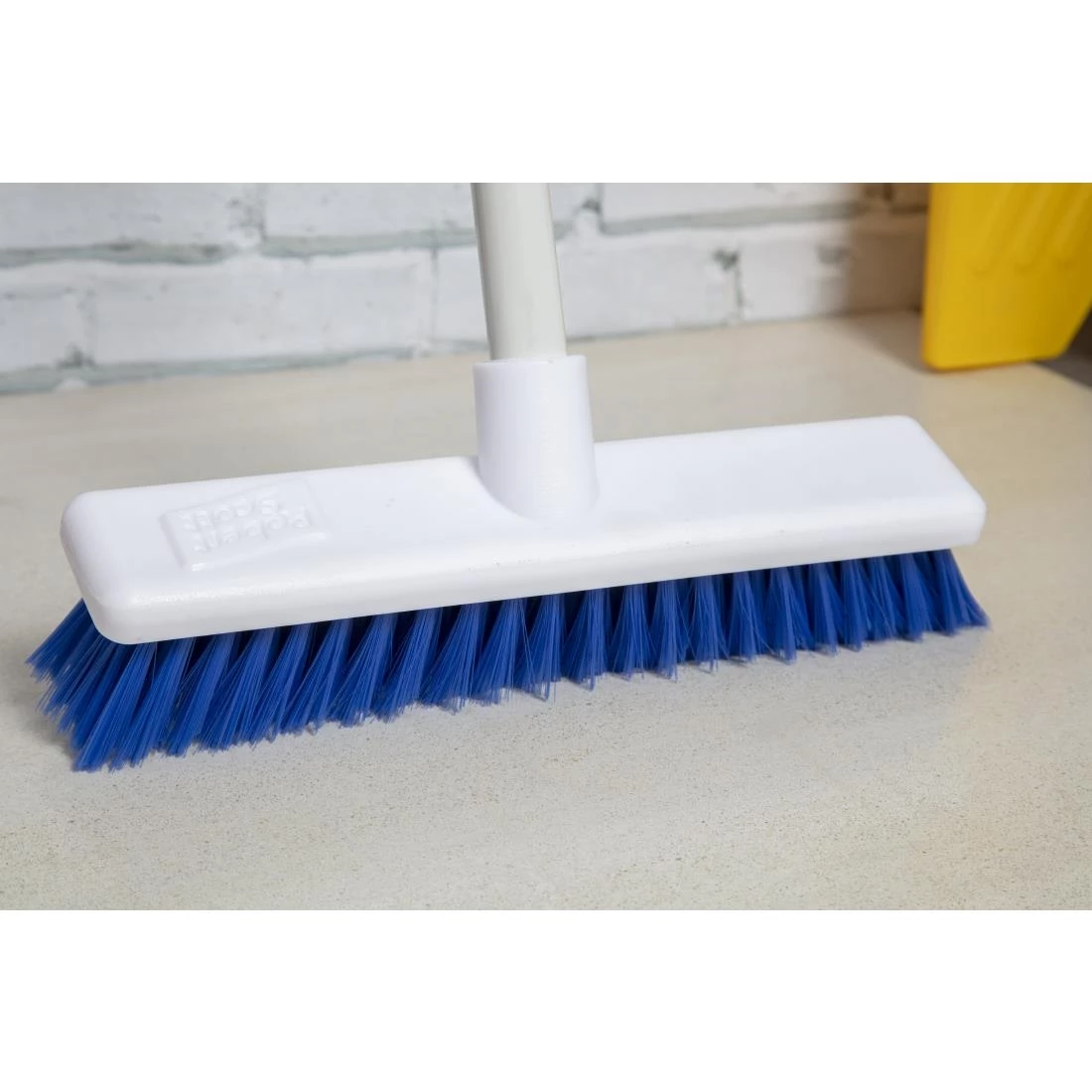 Jantex Hygiene Broom Soft Bristle Blue 12in - Image 2