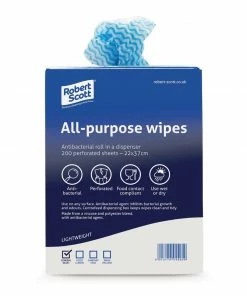 Robert Scott All-Purpose Antibacterial Cleaning Cloths Blue (Pack Of 200)