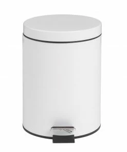 Bolero White Pedal Bin 5ltr