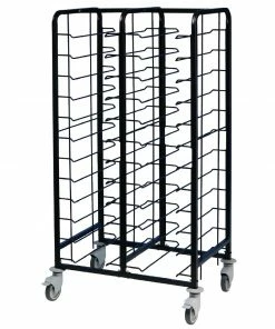 EAIS Powder Coated Enamel Clearing Trolley 24 Shelves