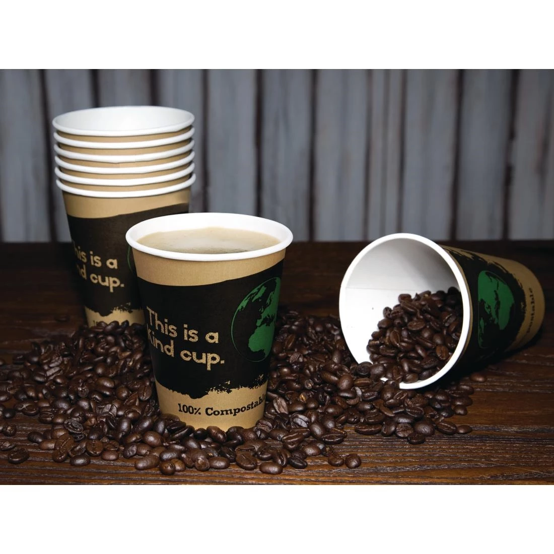Fiesta Compostable Coffee Cups Single Wall 340ml / 12oz - Image 6