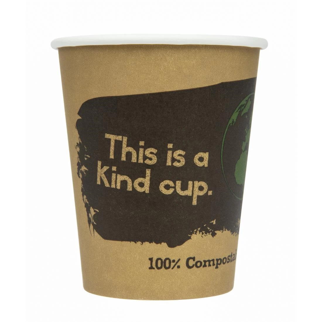 Fiesta Compostable Coffee Cups Single Wall 225ml / 8oz (Pack Of 50)