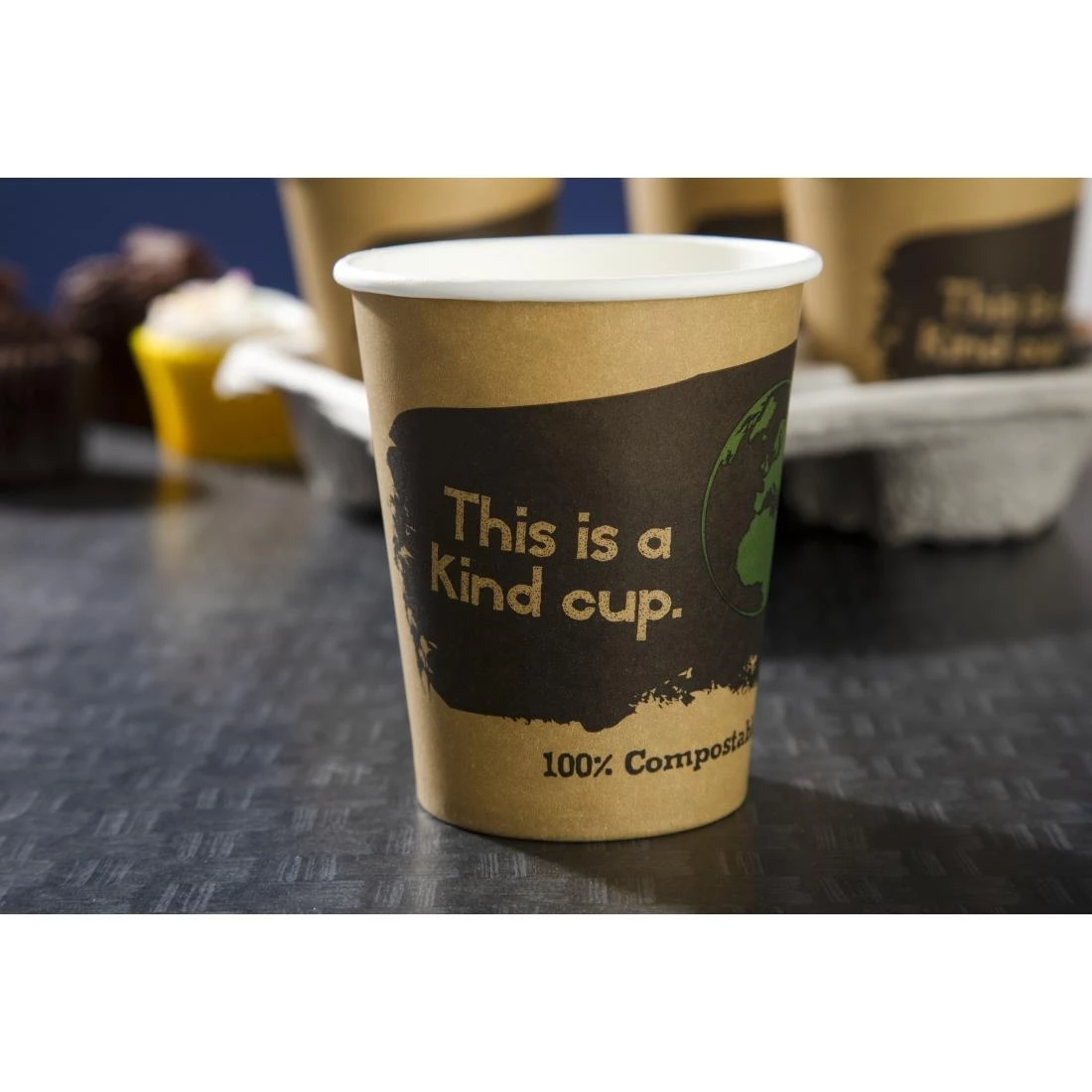 Fiesta Compostable Coffee Cups Single Wall 225ml / 8oz (Pack Of 50) - Image 6
