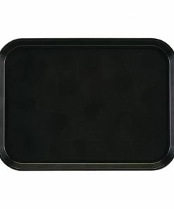 Cambro EpicTread Fibreglass Rectangular Non-Slip Tray Black 350mm