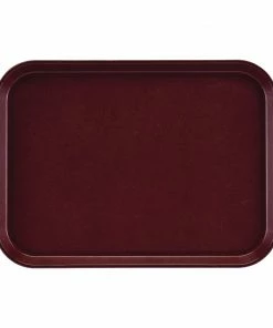 Cambro EpicTread Fibreglass Rectangular Non-Slip Tray Burgundy 415mm