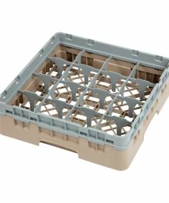 Cambro Camrack Beige 16 Compartments Max Glass Height 92mm