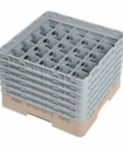 Cambro Camrack Beige 25 Compartments Max Glass Height 298mm