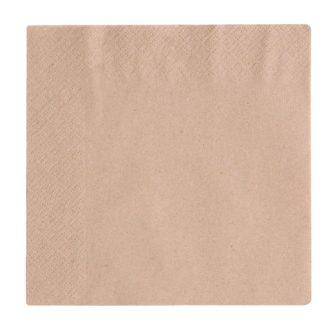 Vegware Recycled Lunch Napkin Kraft 33x33cm 2ply 1/4 Fold (Pack Of 2000)