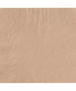 Vegware Recycled Cocktail Napkin Kraft 24x24cm 2ply 1/4 Fold (Pack Of 4000)