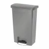 Rubbermaid Slim Jim Step On Front Step Pedal Bin Grey 50Ltr