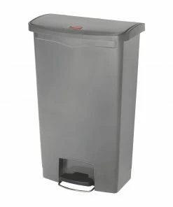 Rubbermaid Slim Jim Step On Front Step Pedal Bin Grey 68Ltr