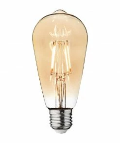 Industville Vintage LED Filament Bulb Pear Edison Screw Amber 5W