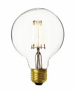 Industville Vintage LED Filament Bulb Small Globe Edison Screw Clear 7W