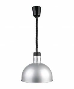 Buffalo Retractable Dome Heat Lamp Silver 2.5kW