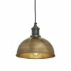 Industville Brooklyn Dome Pendant Light Brass 200mm