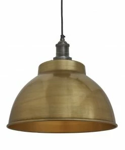 Industville Brooklyn Dome Pendant Light Brass 330mm