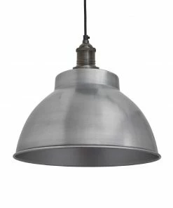 Industville Brooklyn Dome Pendant Light Pewter 330mm