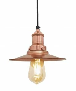 Industville Brooklyn Flat Pendant Copper 205mm
