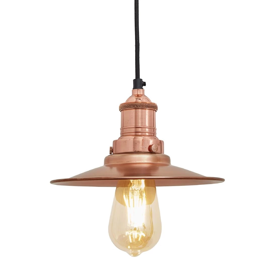Industville Brooklyn Flat Pendant Copper 205mm
