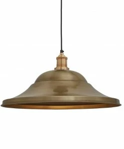 Industville Brooklyn Giant Hat Pendant Brass 530mm
