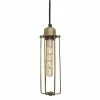 Industville Orlando Cylinder Pendant Brass 80mm