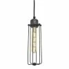 Industville Orlando Cylinder Pendant Pewter 80mm
