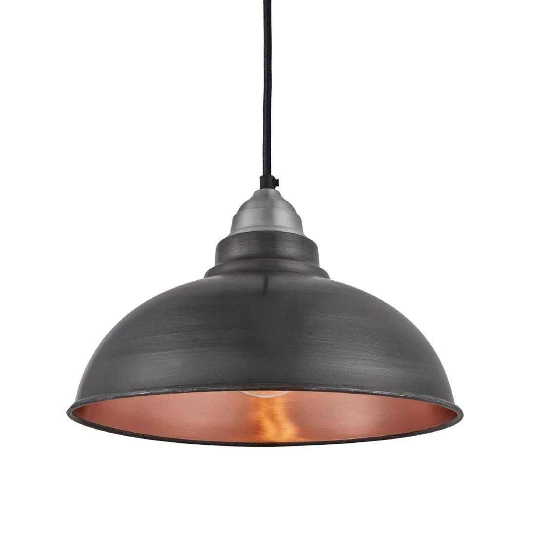 Industville Old Factory Pendant Pewter And Copper 305mm