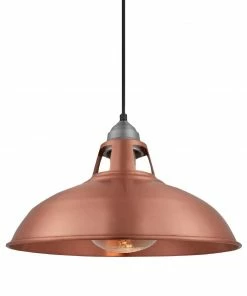 Industville Old Factory Slotted Heat Pendant Copper 380mm