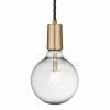 Industville Sleek Edison 1 Wire Pendant Brass
