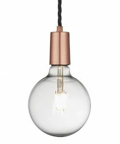Industville Sleek Edison 1 Wire Pendant Copper