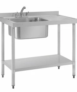 Vogue Single Sink Right Hand Drainer