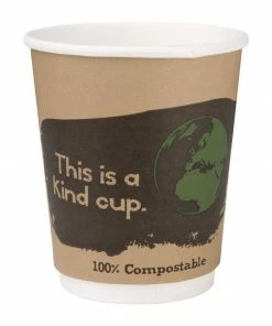 Fiesta Compostable Coffee Cups Double Wall 227ml / 8oz