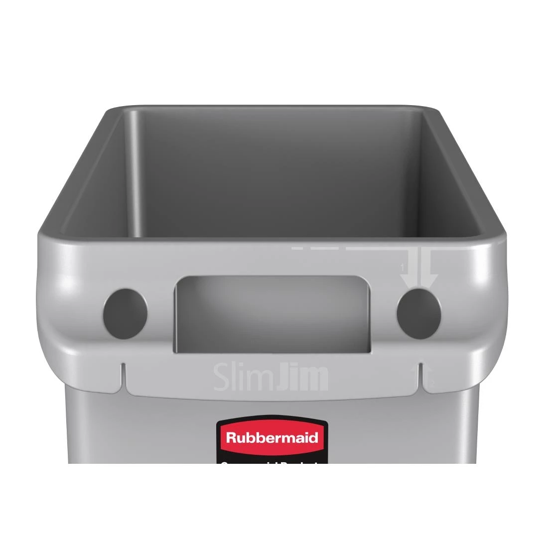 Rubbermaid Slim Jim Container With Venting Channels Grey 60Ltr - Image 8