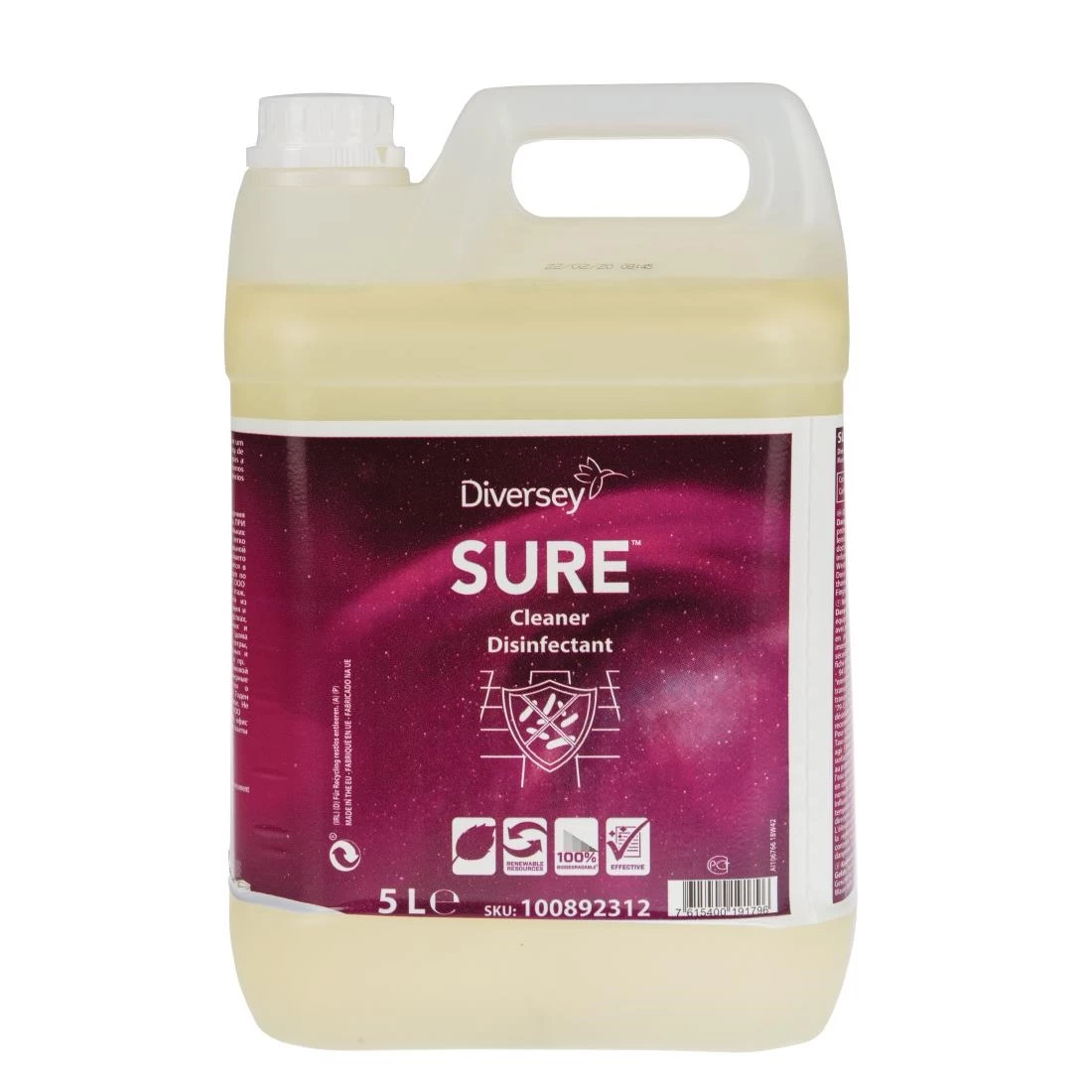 Diversey SURE Cleaner And Disinfectant Concentrate 5Ltr