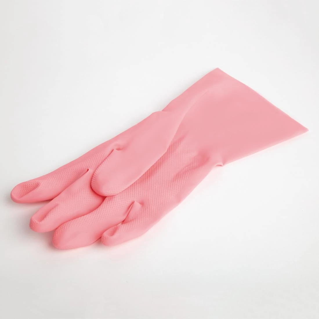 MAPA Vital 115 Liquid-Proof Light-Duty Janitorial Gloves Pink - Image 4