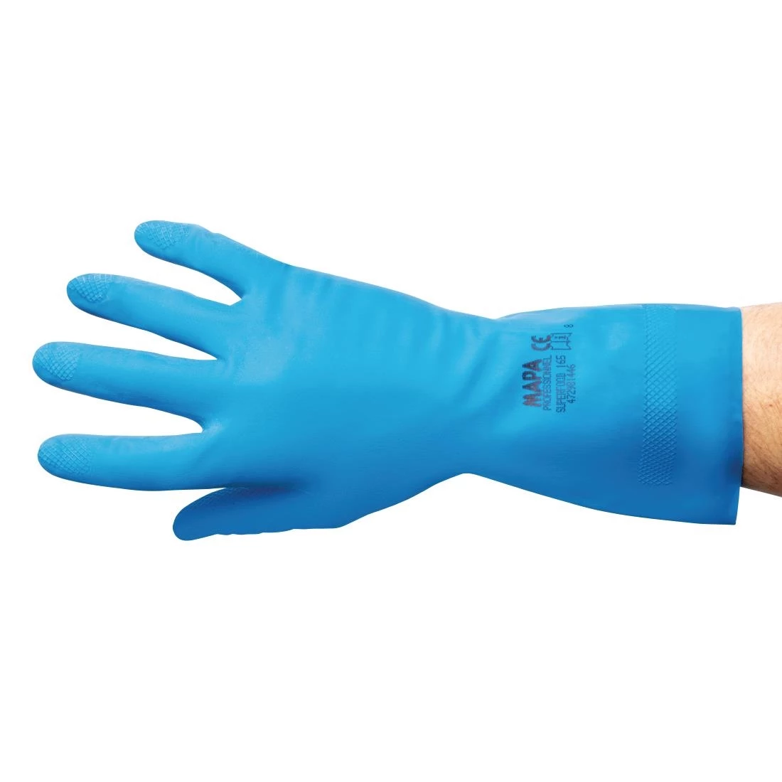 MAPA Vital 165 Liquid-Proof Food Handling Gloves Blue (One Pair) - Image 6