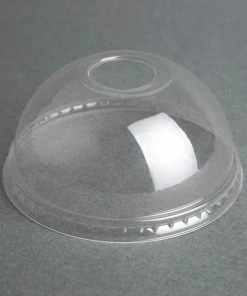 Fiesta Compostable PLA Cold Cup Domed Lids 12oz / 16oz / 20oz (Pack Of 1000)