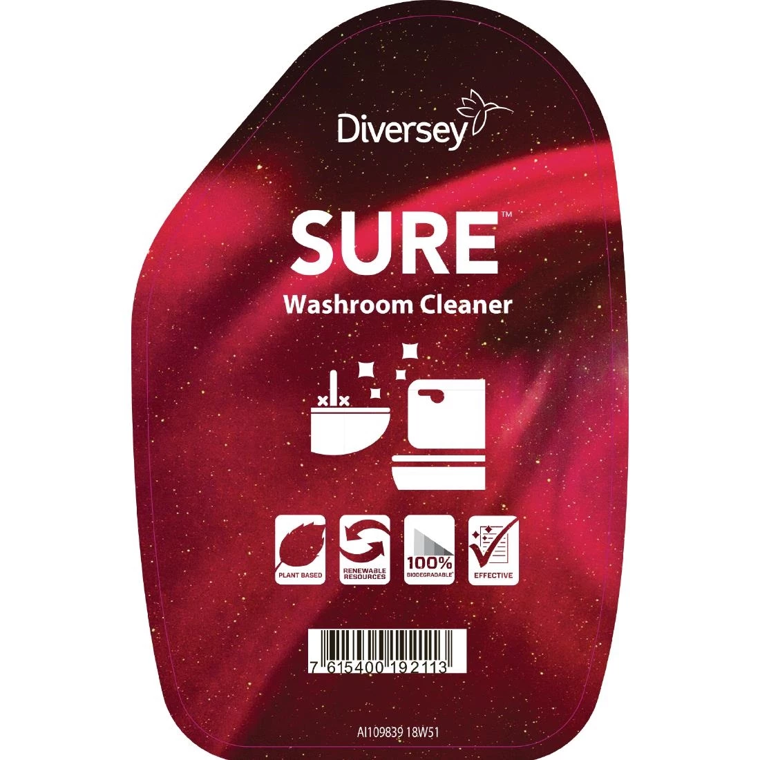 Diversey SURE Washroom Cleaner / Cleaner And Descaler Refill Bottles 750ml (6 Pack) - Image 2