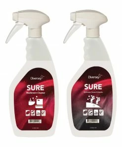 Diversey SURE Washroom Cleaner / Cleaner And Descaler Refill Bottles 750ml (6 Pack)