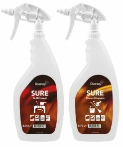 Diversey SURE Cleaner And Degreaser / Grill Cleaner Refill Bottles 750ml (6 Pack)