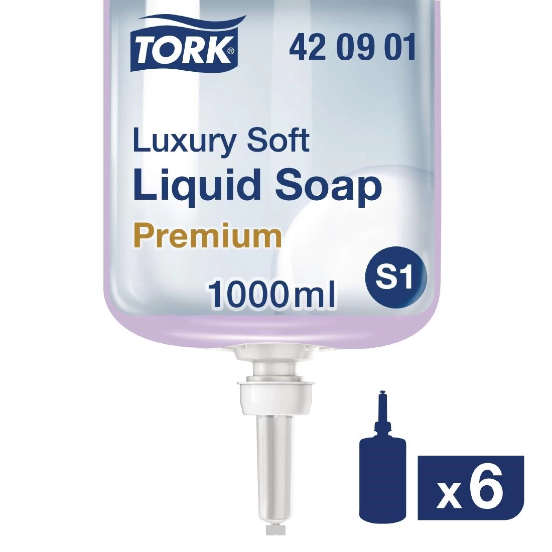 Tork Perfumed Luxury Soft Liquid Hand Soap 1Ltr (6 Pack) - Image 2