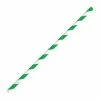 Fiesta Compostable Bendy Paper Straws Green Stripes (Pack Of 250)