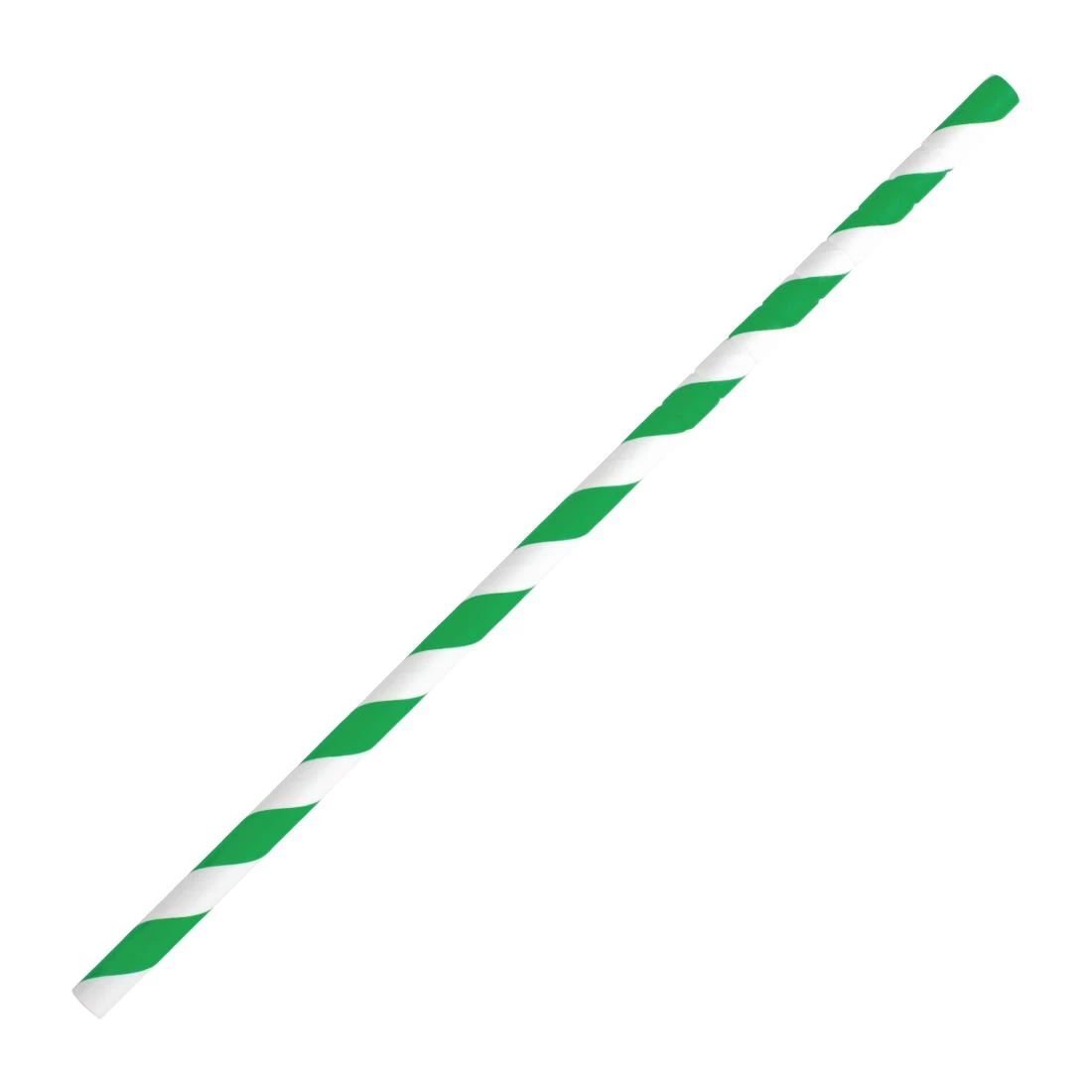 Fiesta Compostable Bendy Paper Straws Green Stripes (Pack Of 250)