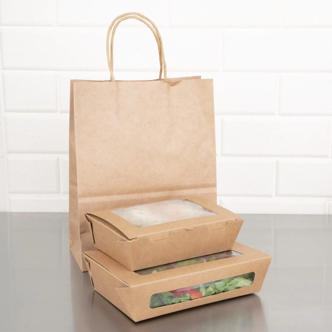 Fiesta Compostable Salad Box With PLA Window (Pack Of 200) - Image 6