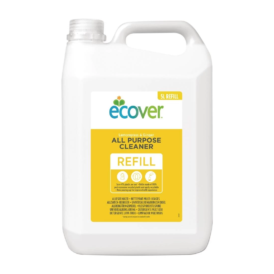 Ecover Lemongrass And Ginger All-Purpose Cleaner Concentrate 5Ltr